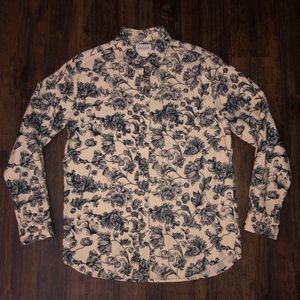 RARE Obey Propaganda Brushed Cotton Floral Print Button Down Shirt Small